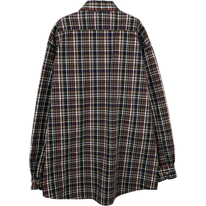 Carhartt Check Pattern Long Sleeve Button-Down Work Shirt, Men's XL unclear navy blue type Vintage Second Hand