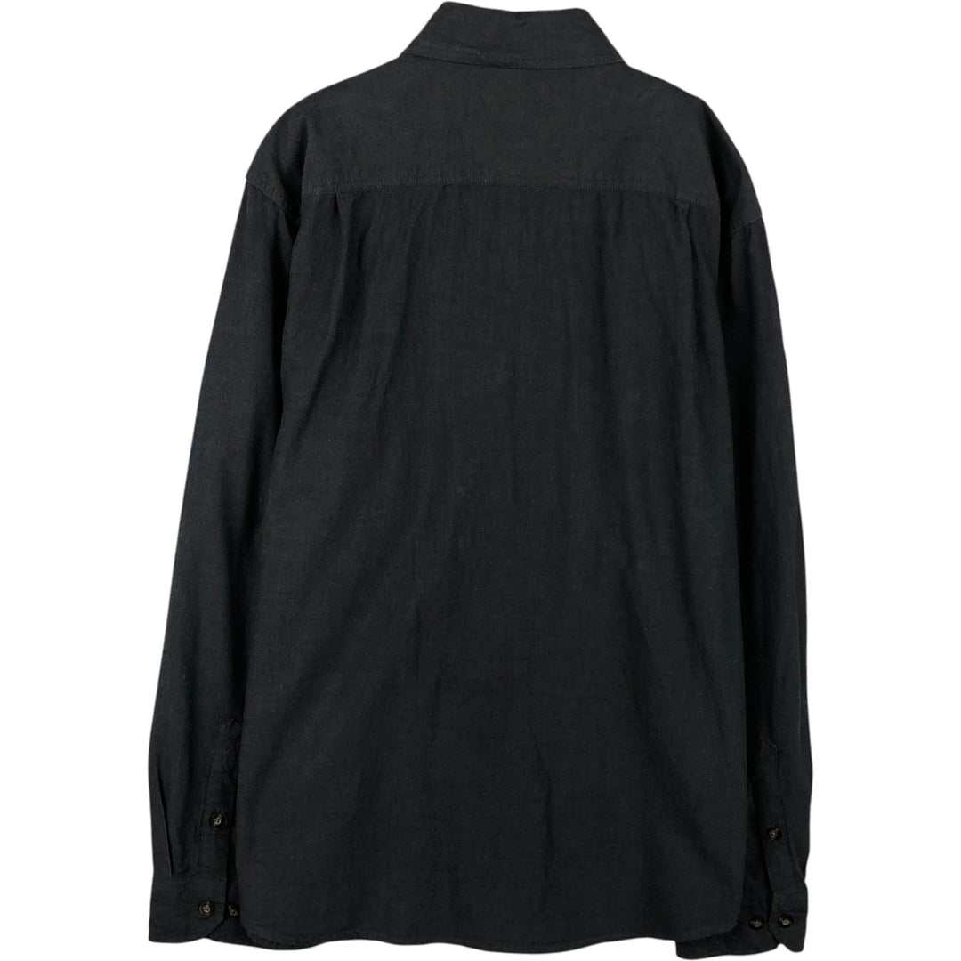 Carhartt Relaxed Fit Long Sleeve Button-Down Work Shirt, Men's Size Medium cotton gray type Vintage Second Hand