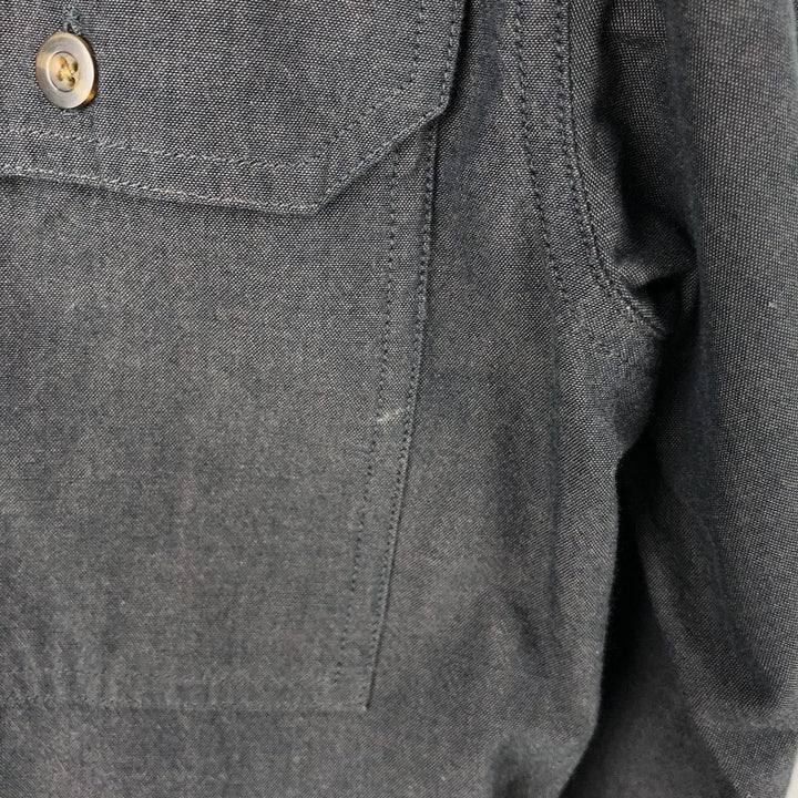Carhartt Relaxed Fit Long Sleeve Button-Down Work Shirt, Men's Size Medium cotton gray type Vintage Second Hand