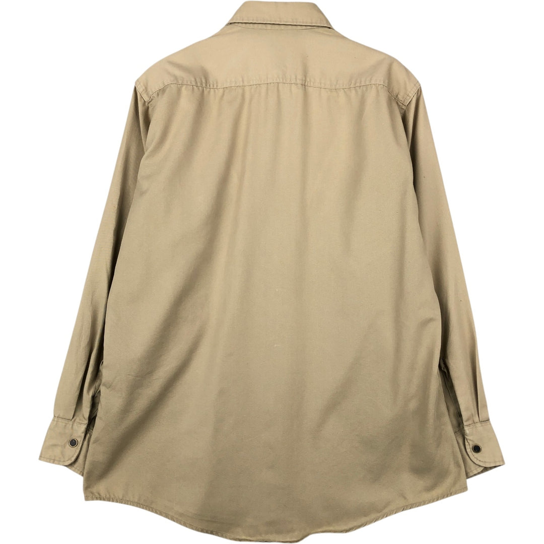 80s-90'S Osh Kosh Long-Sleeve Work Shirt, Men's Size L (Equivalent), Vintage unclear Beige type Vintage Second Hand