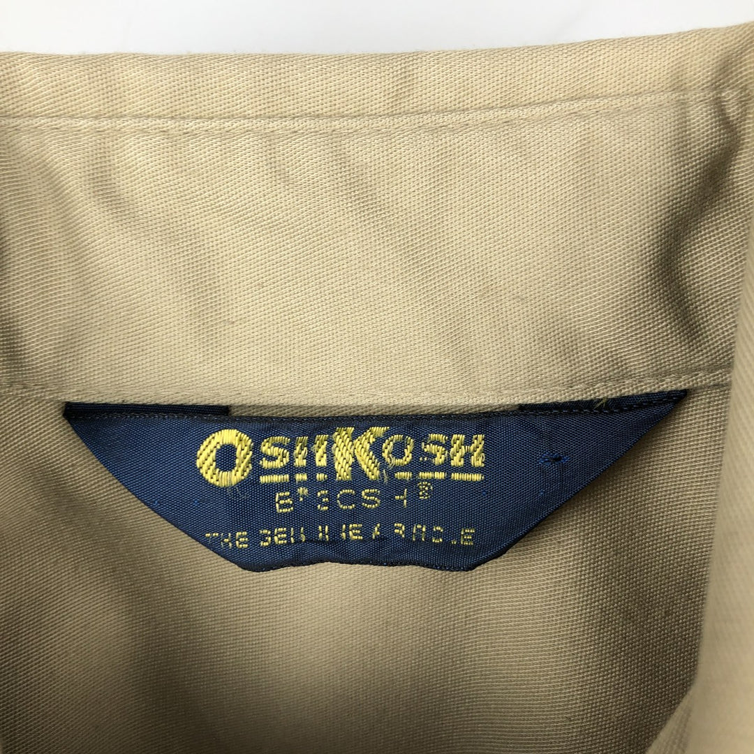 80s-90'S Osh Kosh Long-Sleeve Work Shirt, Men's Size L (Equivalent), Vintage unclear Beige type Vintage Second Hand