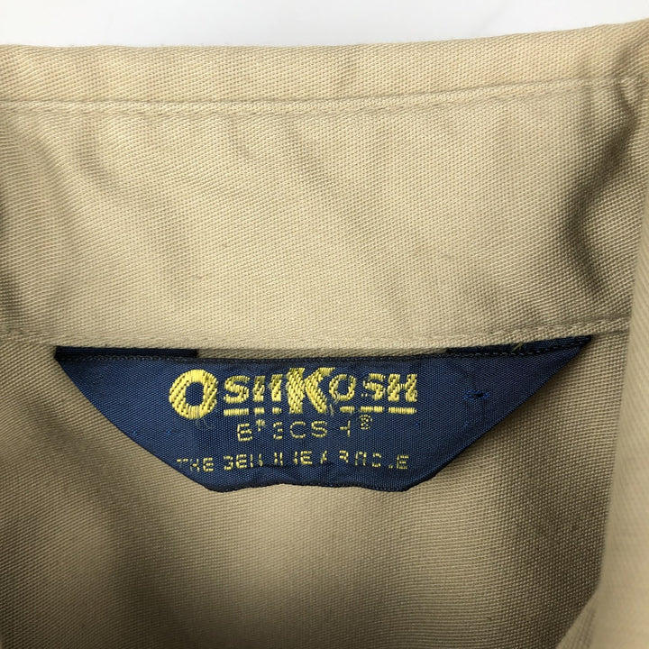 80s-90'S Osh Kosh Long-Sleeve Work Shirt, Men's Size L (Equivalent), Vintage unclear Beige type Vintage Second Hand