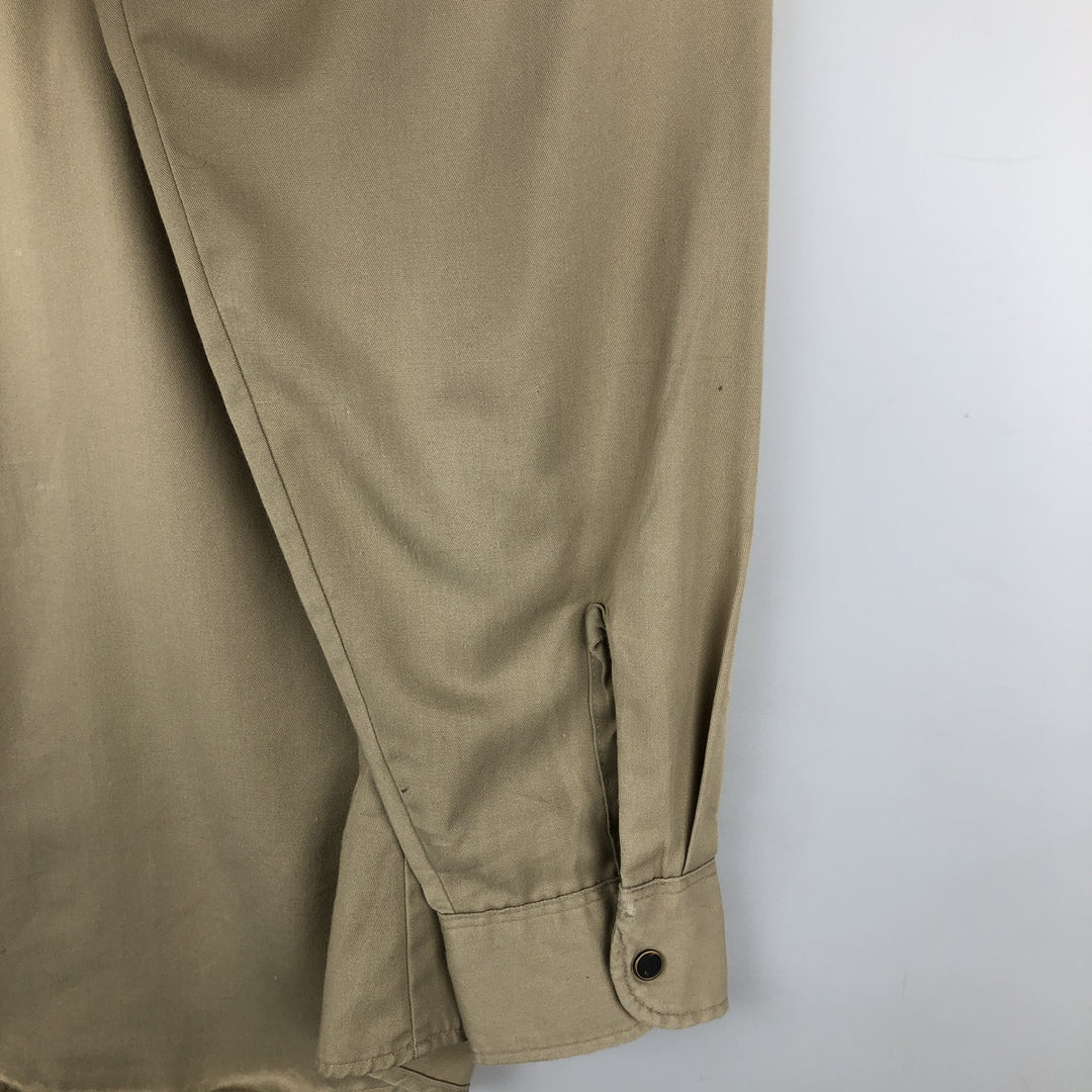 80s-90'S Osh Kosh Long-Sleeve Work Shirt, Men's Size L (Equivalent), Vintage unclear Beige type Vintage Second Hand