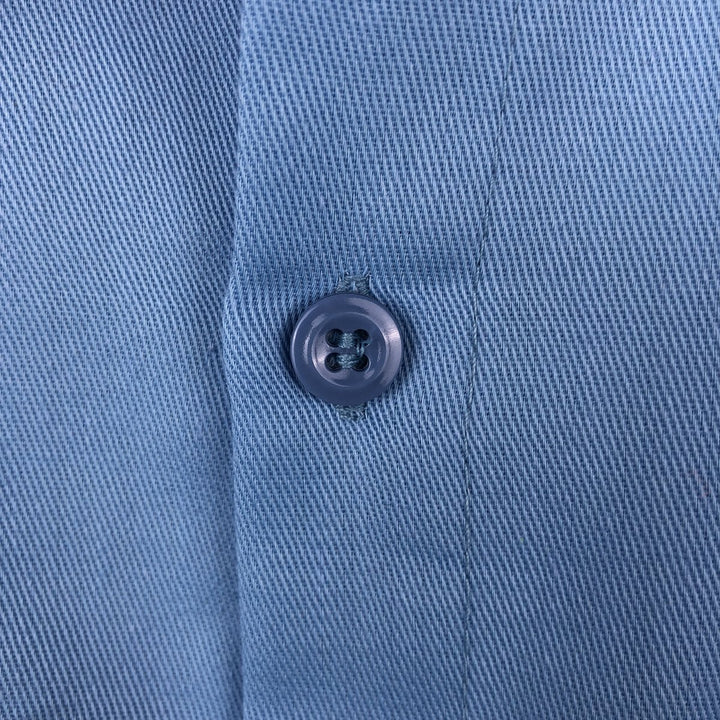70'S Wrangler BIGBEN Long-Sleeve Work Shirt, Made in USA, Size 15 polyester Blue type light blue Vintage Second Hand