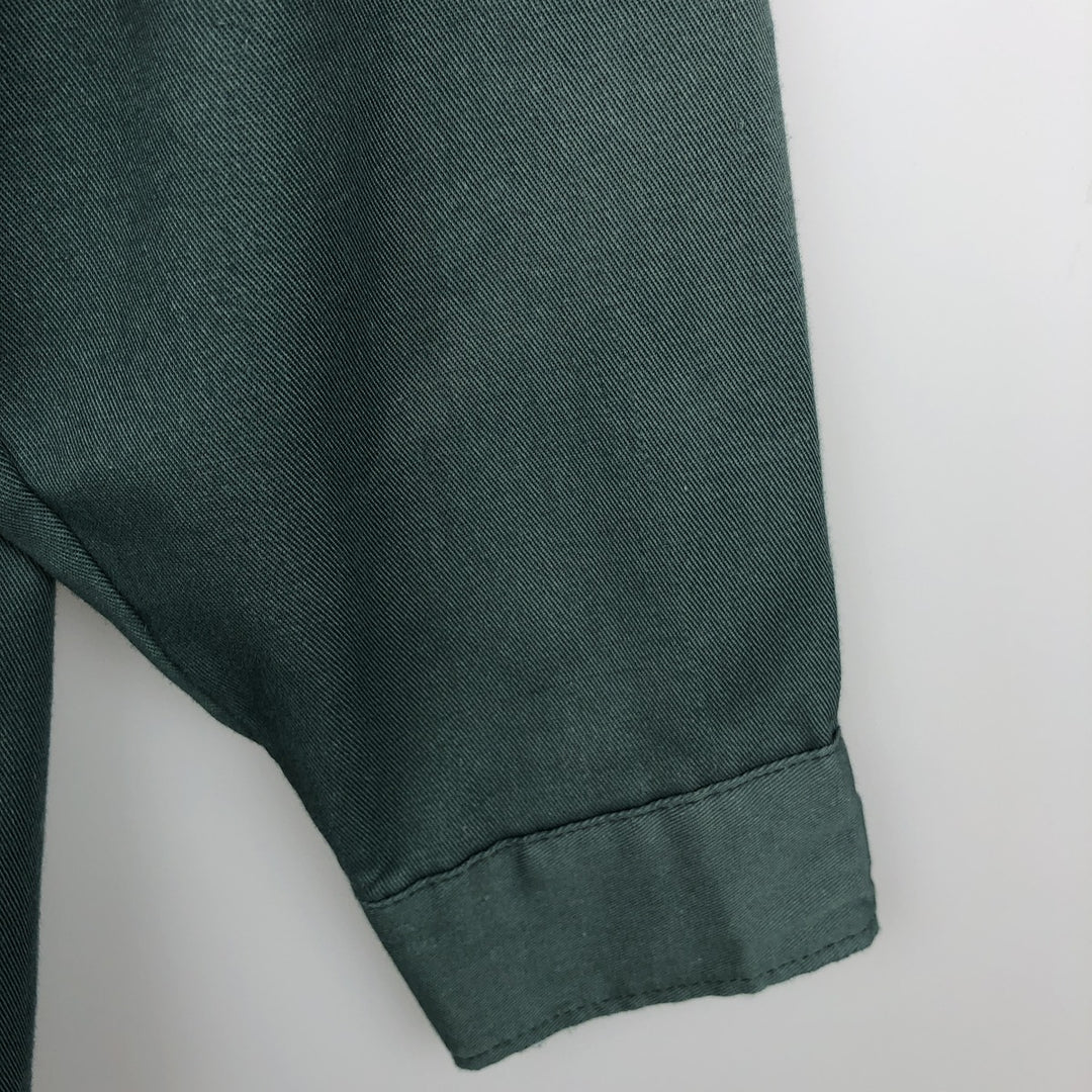 Big Mac long-sleeved work shirt, men's size L equivalent, vintage. polyester Khaki type sage green Vintage Second Hand