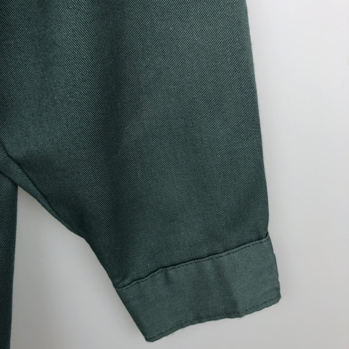 Big Mac long-sleeved work shirt, men's size L equivalent, vintage. polyester Khaki type sage green Vintage Second Hand