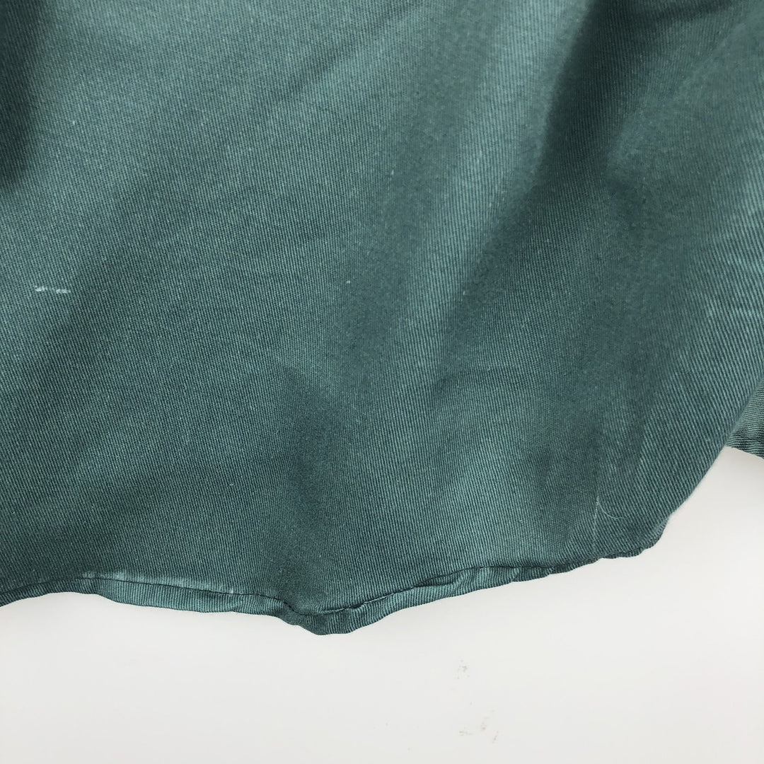 Big Mac long-sleeved work shirt, men's size L equivalent, vintage. polyester Khaki type sage green Vintage Second Hand