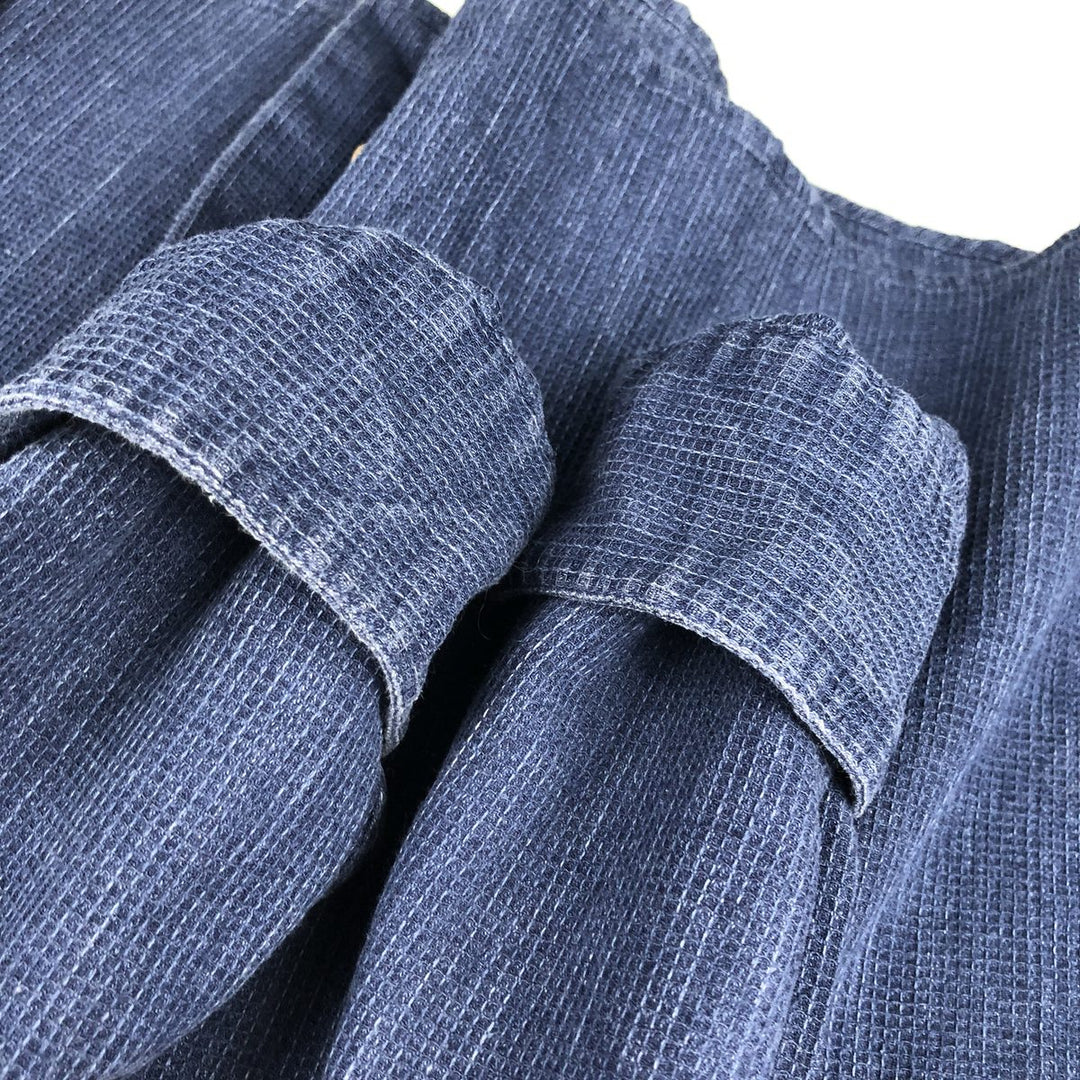 Hugo Boss Long-Sleeve Linen x Cotton Shirt, Men's Size M (approx.) linen blue type Vintage Second Hand