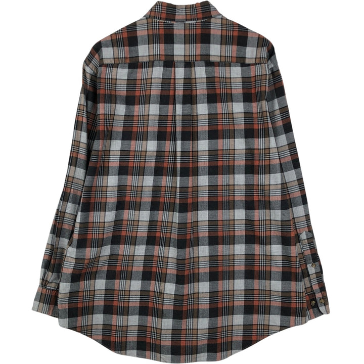 Brooks Brothers Est.1818 MADISON Long Sleeve Button-Down Check Shirt, Men's Size L cotton gray type Vintage Second Hand