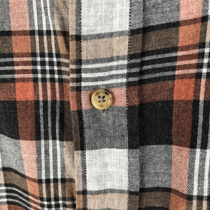 Brooks Brothers Est.1818 MADISON Long Sleeve Button-Down Check Shirt, Men's Size L cotton gray type Vintage Second Hand