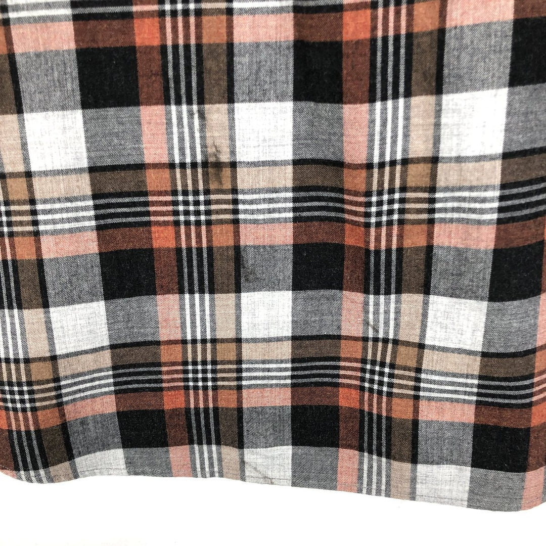 Brooks Brothers Est.1818 MADISON Long Sleeve Button-Down Check Shirt, Men's Size L cotton gray type Vintage Second Hand