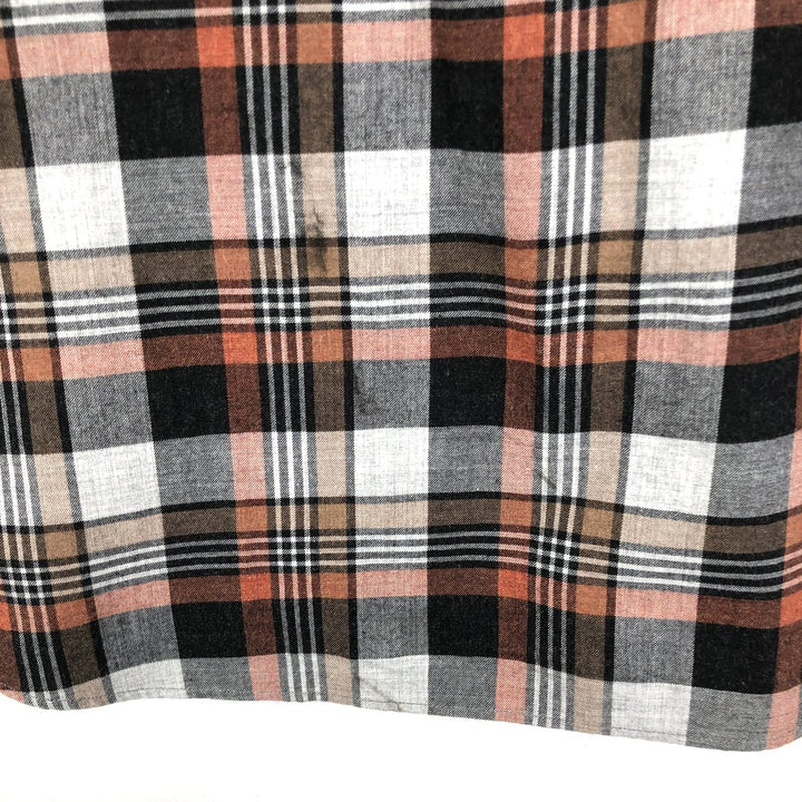Brooks Brothers Est.1818 MADISON Long Sleeve Button-Down Check Shirt, Men's Size L cotton gray type Vintage Second Hand
