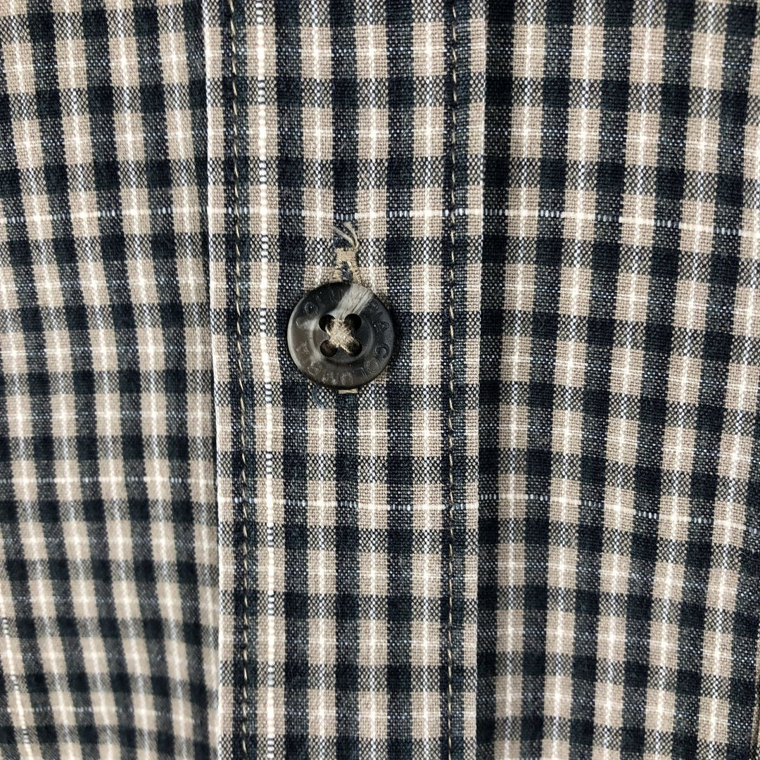 2000'S Columbia long-sleeved button-down check shirt, men's size M cotton Beige type Vintage Second Hand