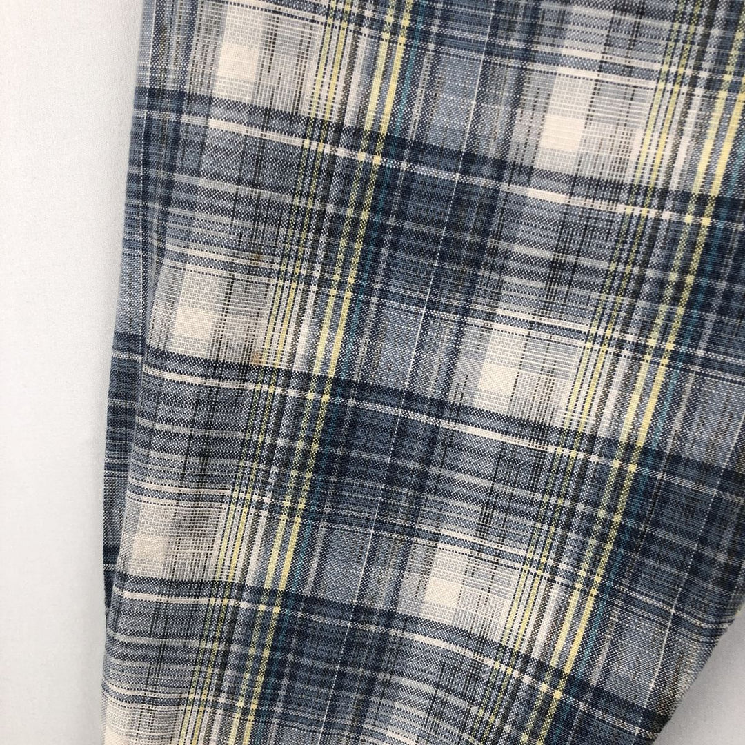 90s-00'S LLBean Long-Sleeve Cotton Check Shirt, Men's Size XL (approx.) unclear Blue type light blue Vintage Second Hand