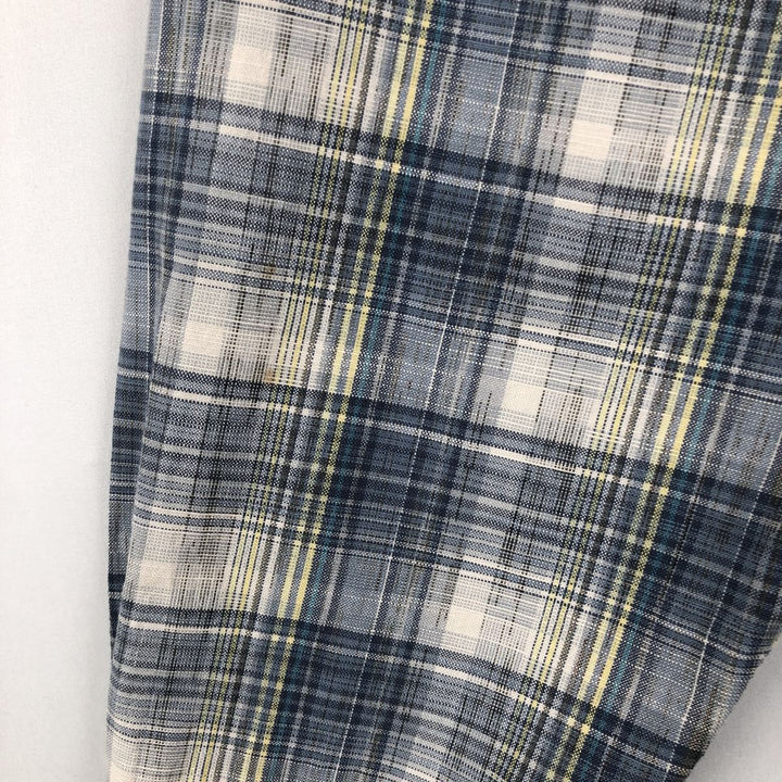 90s-00'S LLBean Long-Sleeve Cotton Check Shirt, Men's Size XL (approx.) unclear Blue type light blue Vintage Second Hand