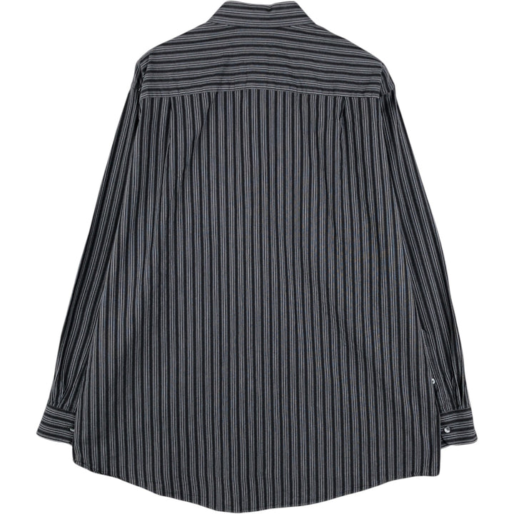 90s-00'S Calvin Klein Multi-stripe Long-Sleeve Cotton Stripe Shirt, Men's Size XL cotton gray type Vintage Second Hand