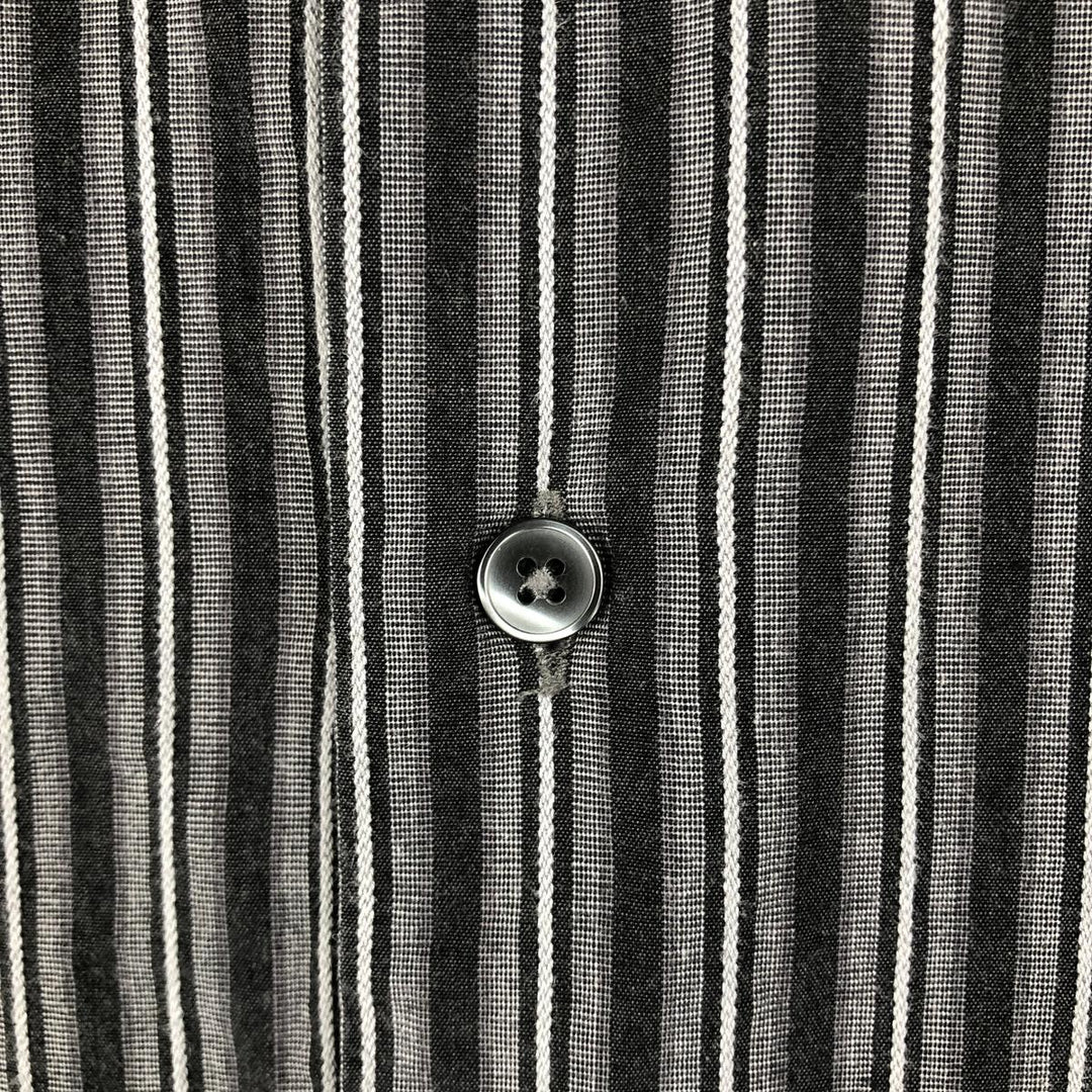 90s-00'S Calvin Klein Multi-stripe Long-Sleeve Cotton Stripe Shirt, Men's Size XL cotton gray type Vintage Second Hand