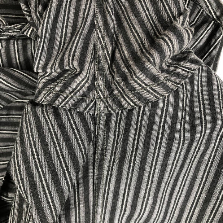 90s-00'S Calvin Klein Multi-stripe Long-Sleeve Cotton Stripe Shirt, Men's Size XL cotton gray type Vintage Second Hand