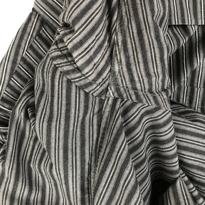 90s-00'S Calvin Klein Multi-stripe Long-Sleeve Cotton Stripe Shirt, Men's Size XL cotton gray type Vintage Second Hand