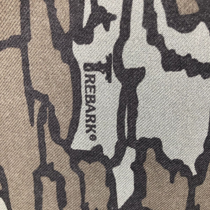 Cabelas Camouflage Pattern Treebark Camo Military Shirt, Men's Size L (approx.), Vintage unclear Khaki type Vintage Second Hand