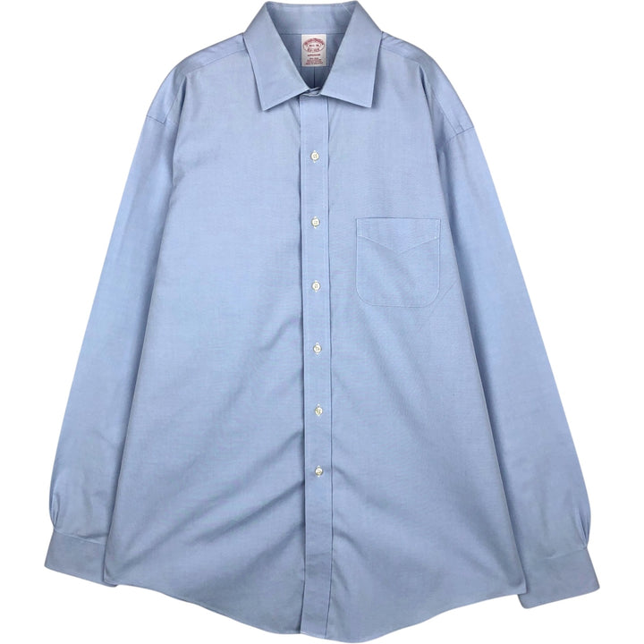 Brooks Brothers Est.1818 Wide Collar Long Sleeve Cotton Shirt Men's Size L Supima Cotton Blue type light blue Vintage Second Hand