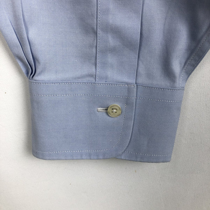 Brooks Brothers Est.1818 Wide Collar Long Sleeve Cotton Shirt Men's Size L Supima Cotton Blue type light blue Vintage Second Hand