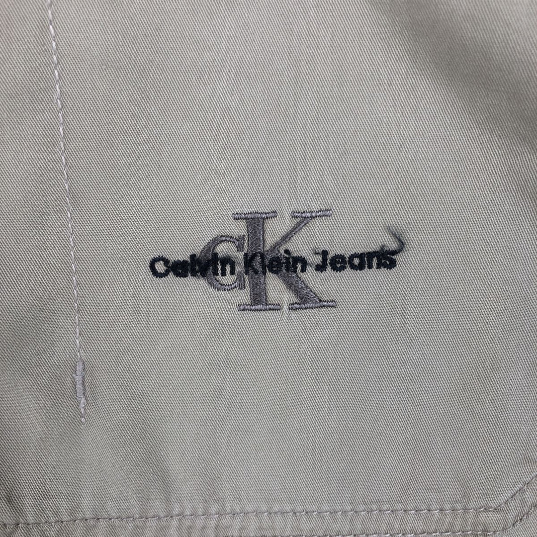 90s-00'S Calvin Klein Jeans Long-Sleeve Cotton Shirt, Men's Size L (approx.) cotton Beige type Vintage Second Hand