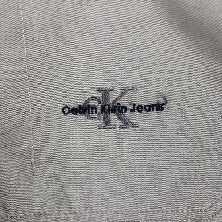 90s-00'S Calvin Klein Jeans Long-Sleeve Cotton Shirt, Men's Size L (approx.) cotton Beige type Vintage Second Hand