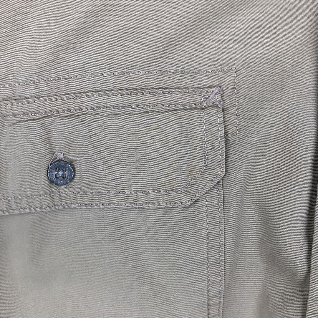 90s-00'S Calvin Klein Jeans Long-Sleeve Cotton Shirt, Men's Size L (approx.) cotton Beige type Vintage Second Hand