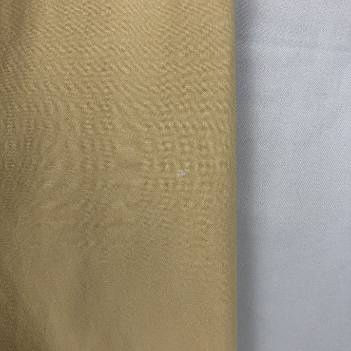 90'S LLBean Cotton Box Shirt, Made in Canada, Men's XL equivalent, Vintage cotton yellow type Vintage Second Hand