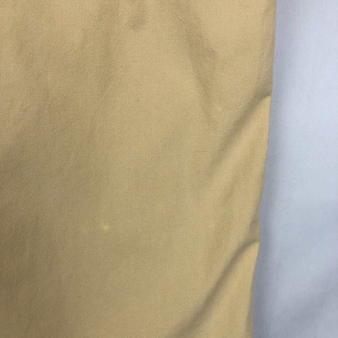 90'S LLBean Cotton Box Shirt, Made in Canada, Men's XL equivalent, Vintage cotton yellow type Vintage Second Hand