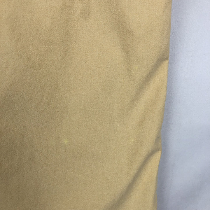 90'S LLBean Cotton Box Shirt, Made in Canada, Men's XL equivalent, Vintage cotton yellow type Vintage Second Hand