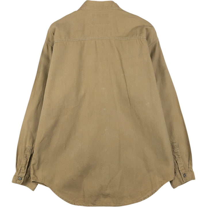 Levi's 60560-1364 Long-Sleeve Cotton Shirt, Men's Size XL (approx.) cotton Beige type Vintage Second Hand