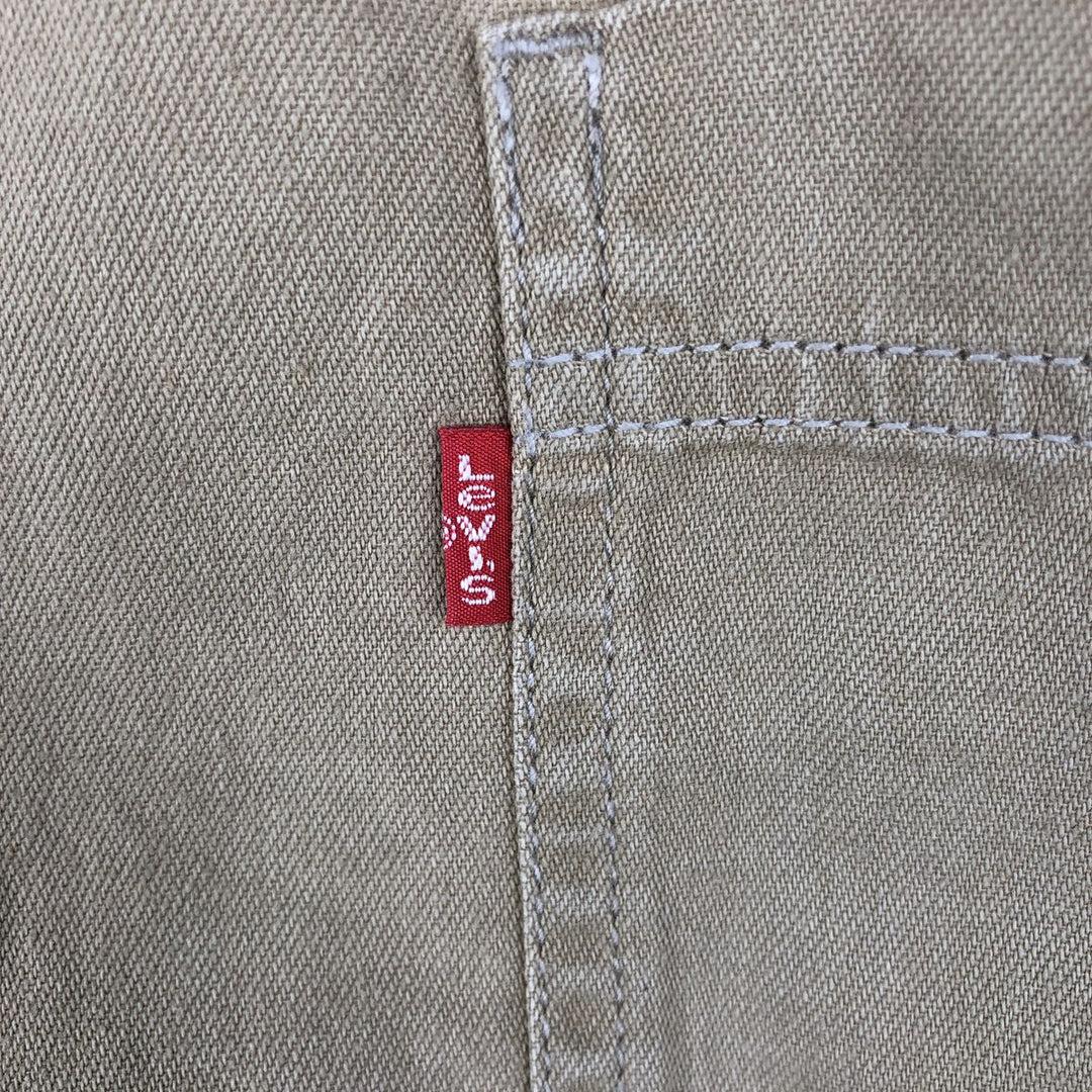 Levi's 60560-1364 Long-Sleeve Cotton Shirt, Men's Size XL (approx.) cotton Beige type Vintage Second Hand