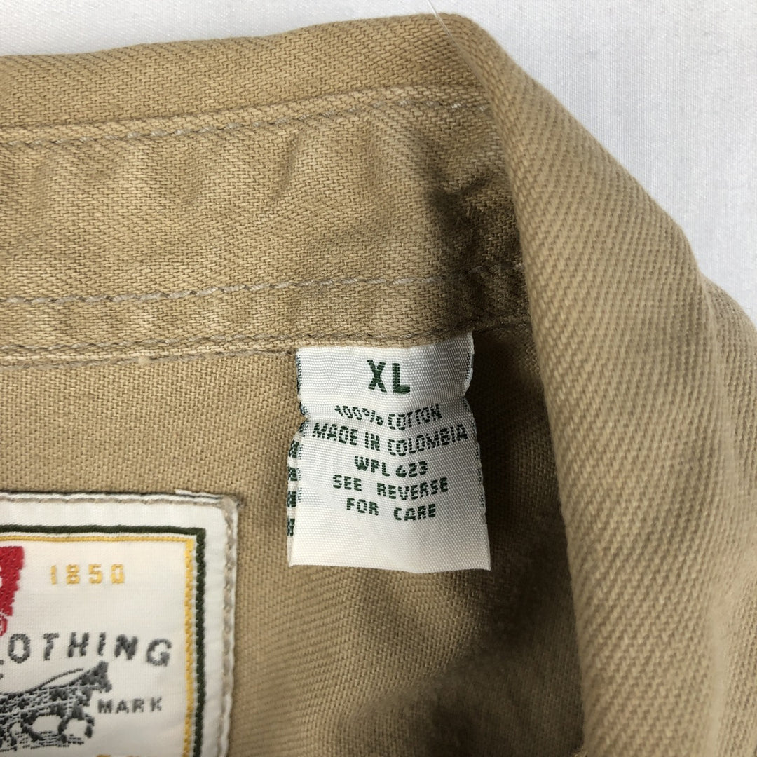 Levi's 60560-1364 Long-Sleeve Cotton Shirt, Men's Size XL (approx.) cotton Beige type Vintage Second Hand