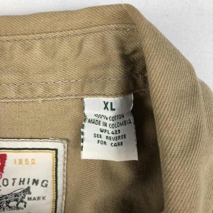 Levi's 60560-1364 Long-Sleeve Cotton Shirt, Men's Size XL (approx.) cotton Beige type Vintage Second Hand