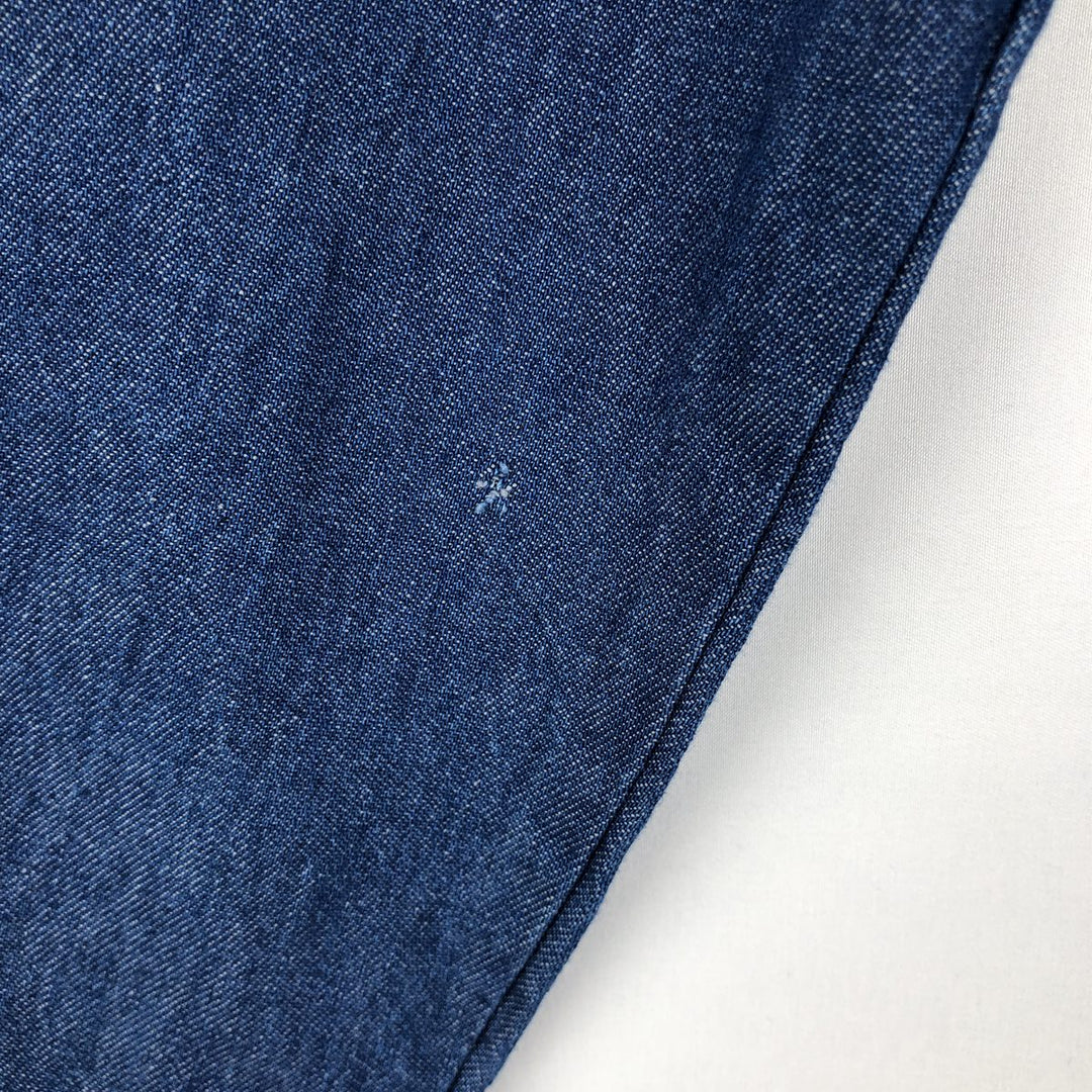 Wrangler Long Sleeve Denim Western Shirt, Men's Size Medium cotton blue type Vintage Second Hand