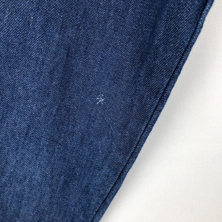 Wrangler Long Sleeve Denim Western Shirt, Men's Size Medium cotton blue type Vintage Second Hand