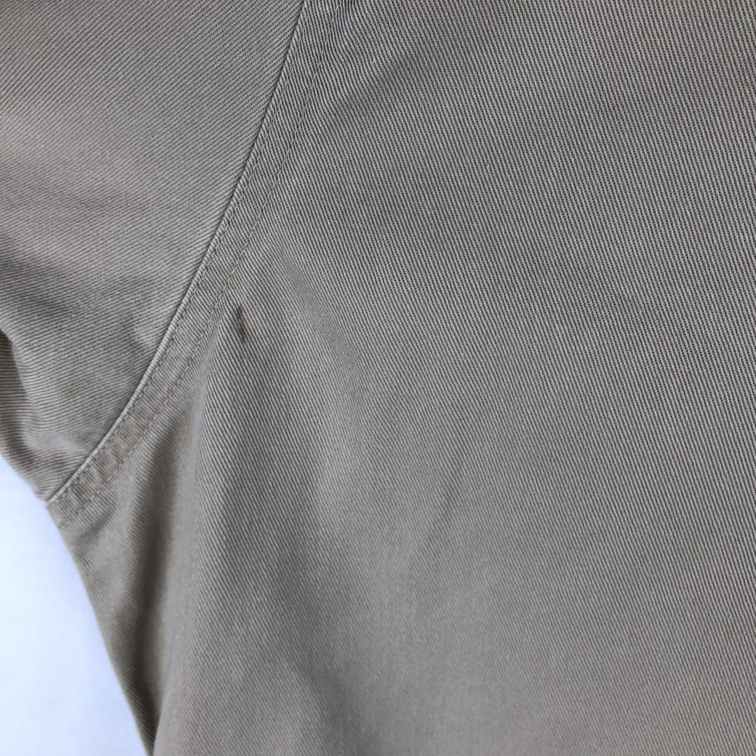 Carhartt Long-Sleeve Western Shirt, Made in USA, Men's Size XL (approx.) cotton Beige type Vintage Second Hand