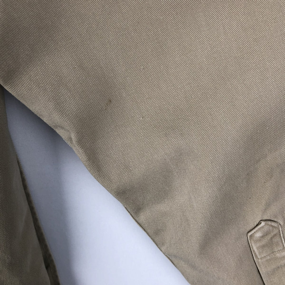 Carhartt Long-Sleeve Western Shirt, Made in USA, Men's Size XL (approx.) cotton Beige type Vintage Second Hand