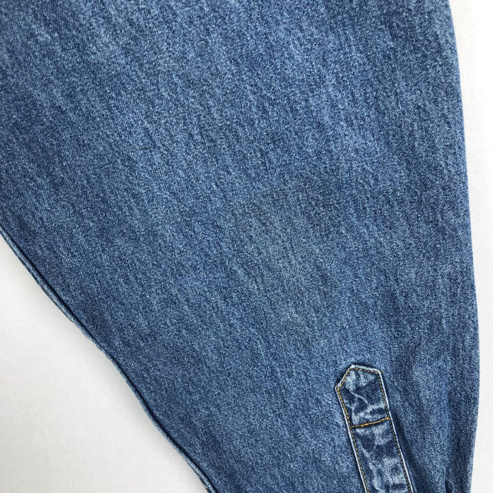 90'S Lee Niels Fugal Sons Company Advertising Long-Sleeve Button-Down Denim Shirt, Men's Size XL (Equivalent), Vintage cotton blue type Vintage Second Hand