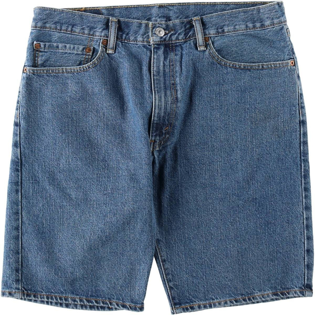 Levi's 505 denim shorts, men's size W37 (approx.) cotton blue type Vintage Second Hand