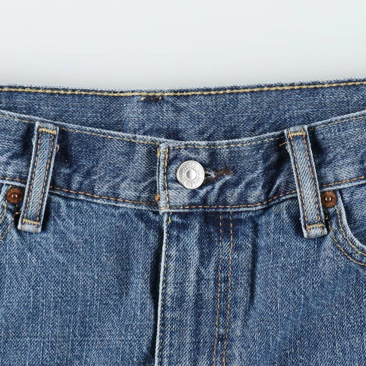 Levi's 505 denim shorts, men's size W37 (approx.) cotton blue type Vintage Second Hand
