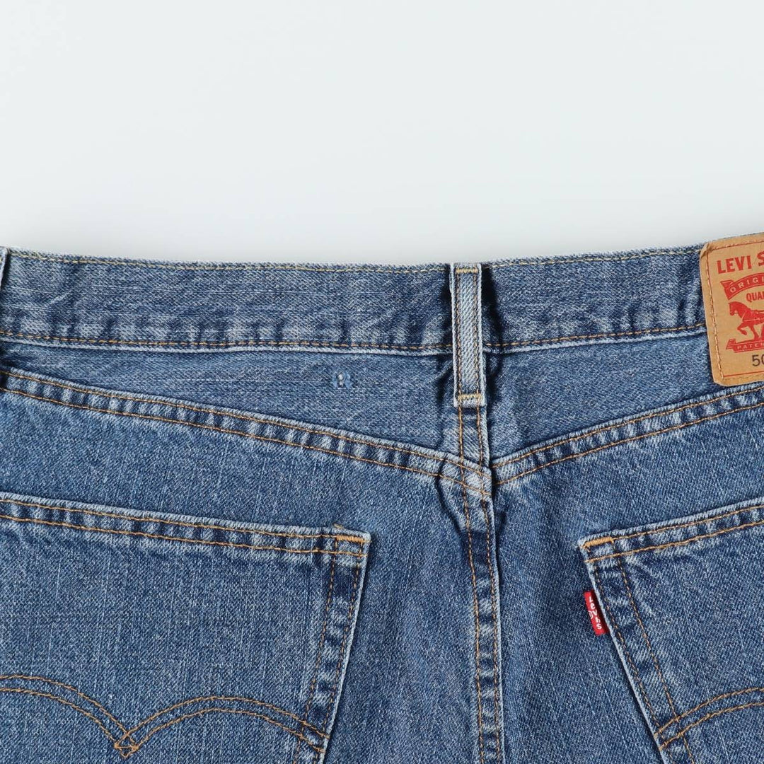 Levi's 505 denim shorts, men's size W37 (approx.) cotton blue type Vintage Second Hand
