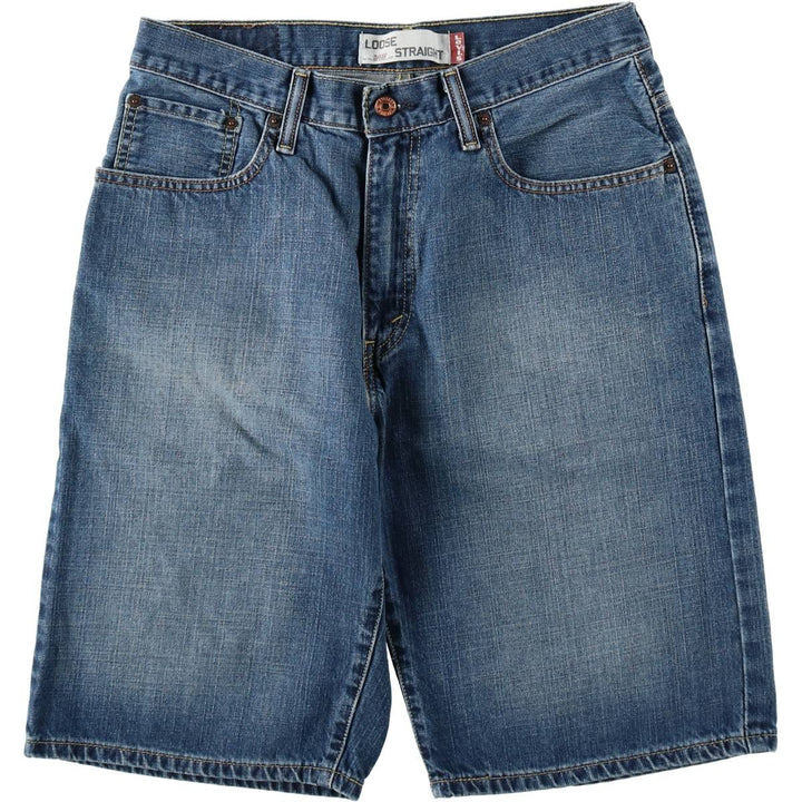 2000'S Levi's 569 Loose Straight Denim Shorts (Men's W33 equivalent) cotton blue type Vintage Second Hand