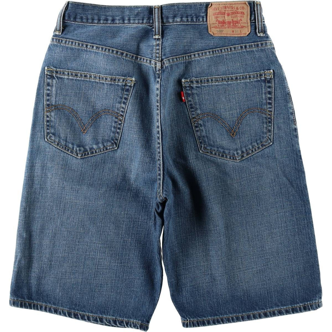 2000'S Levi's 569 Loose Straight Denim Shorts (Men's W33 equivalent) cotton blue type Vintage Second Hand