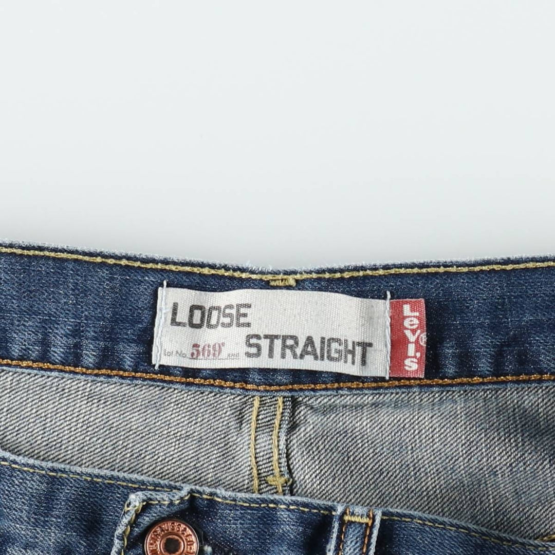 2000'S Levi's 569 Loose Straight Denim Shorts (Men's W33 equivalent) cotton blue type Vintage Second Hand