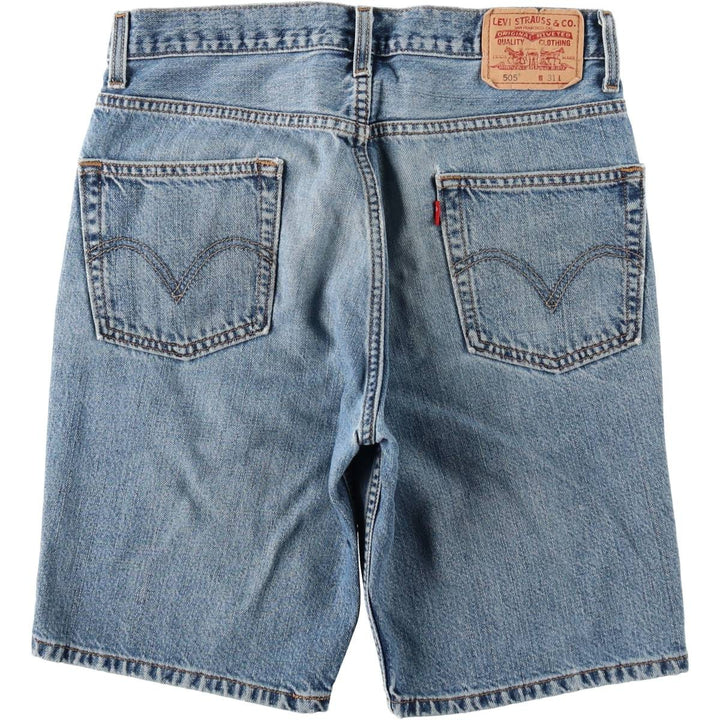 2000'S Levi's 505 Regular Fit Denim Shorts (Men's size W32 equivalent) cotton blue type Vintage Second Hand