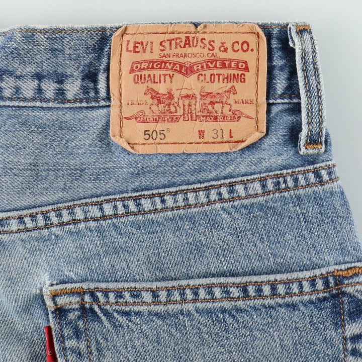 2000'S Levi's 505 Regular Fit Denim Shorts (Men's size W32 equivalent) cotton blue type Vintage Second Hand