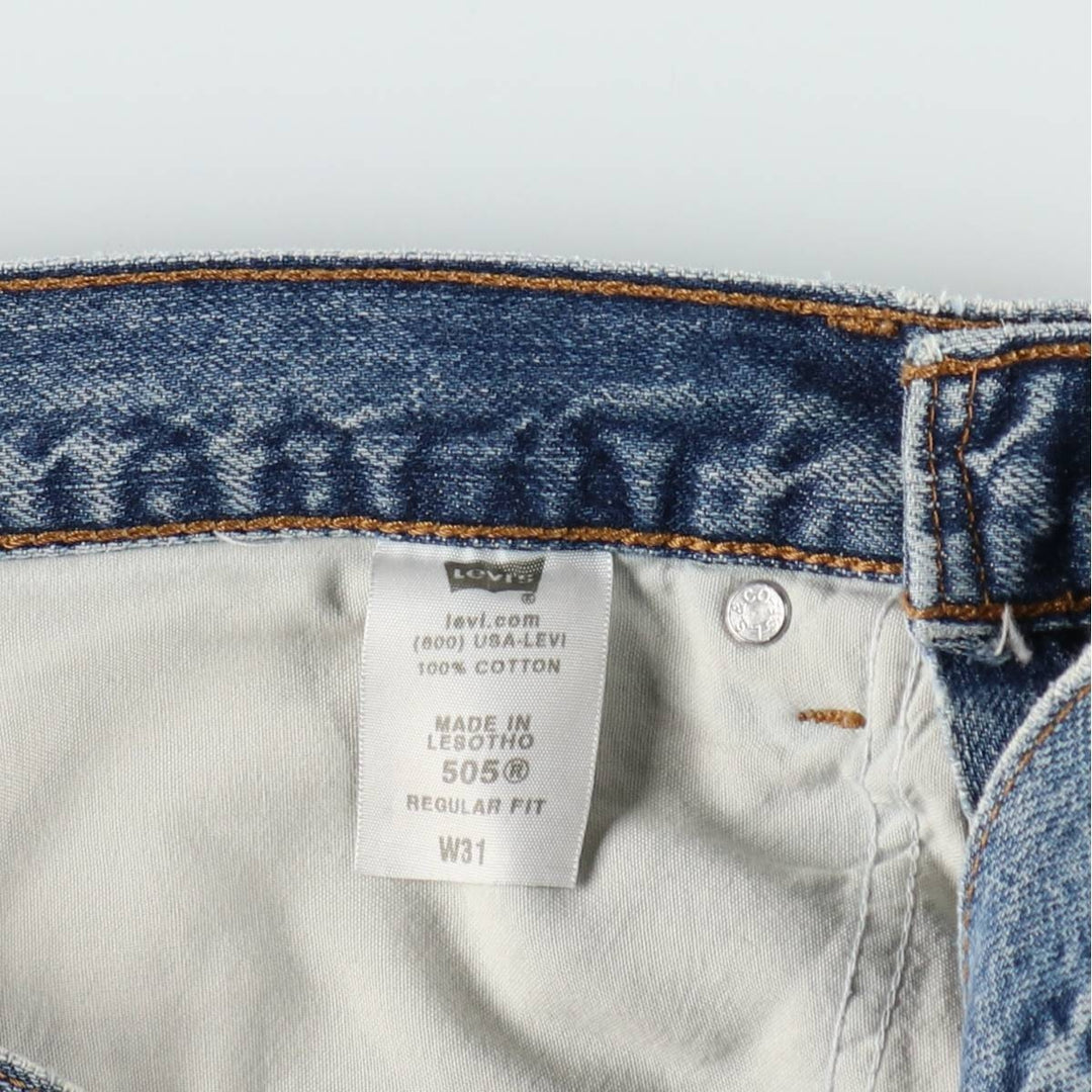 2000'S Levi's 505 Regular Fit Denim Shorts (Men's size W32 equivalent) cotton blue type Vintage Second Hand